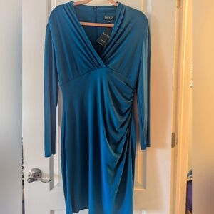 Ralph Lauren dress, teal, 12-NEW!